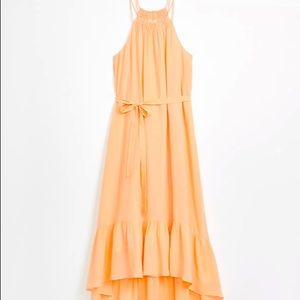 Flounce Halter Midi Dress